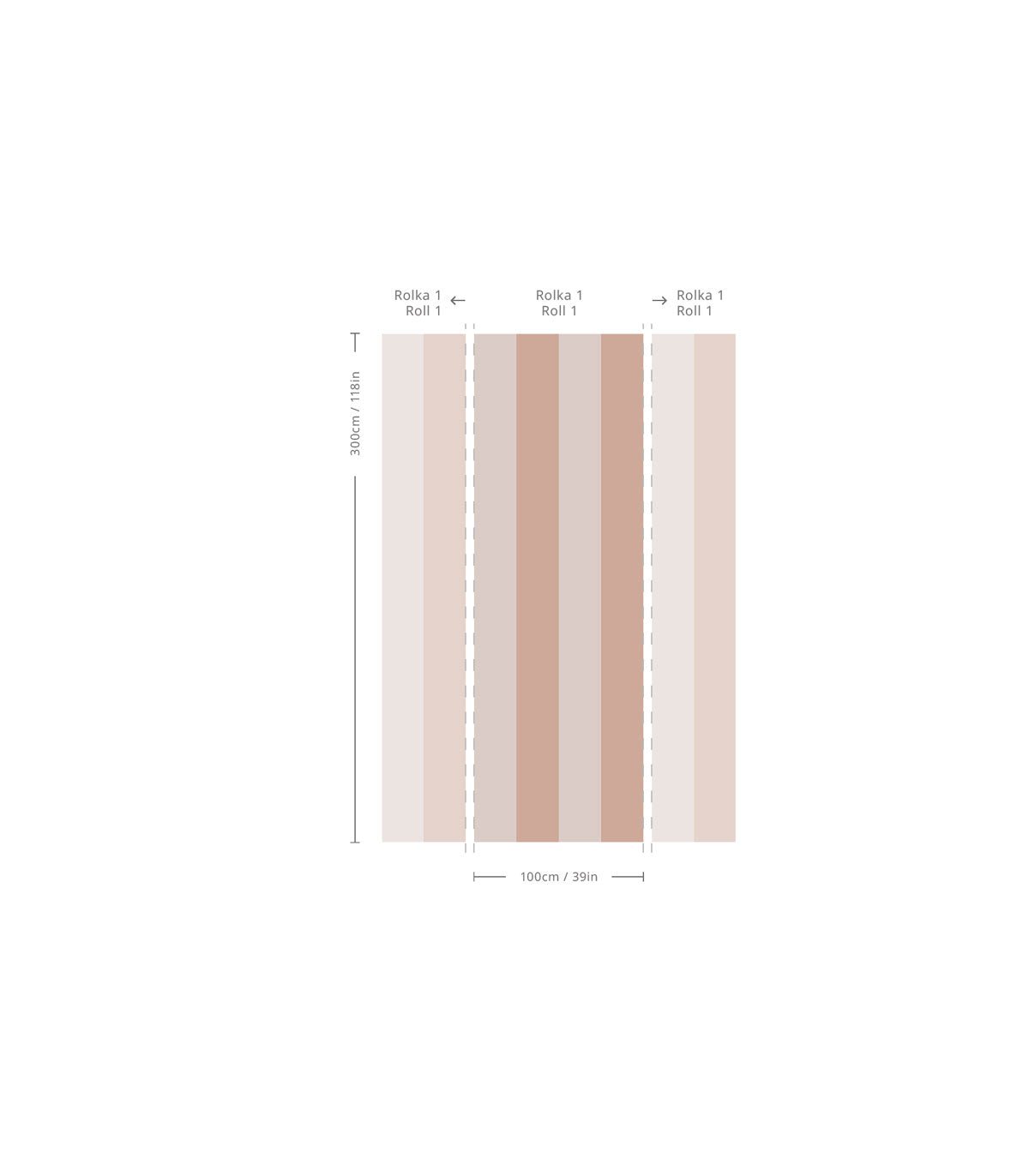 Tapeta Wilde Stripe Play Soft Peach - Wallcolors®