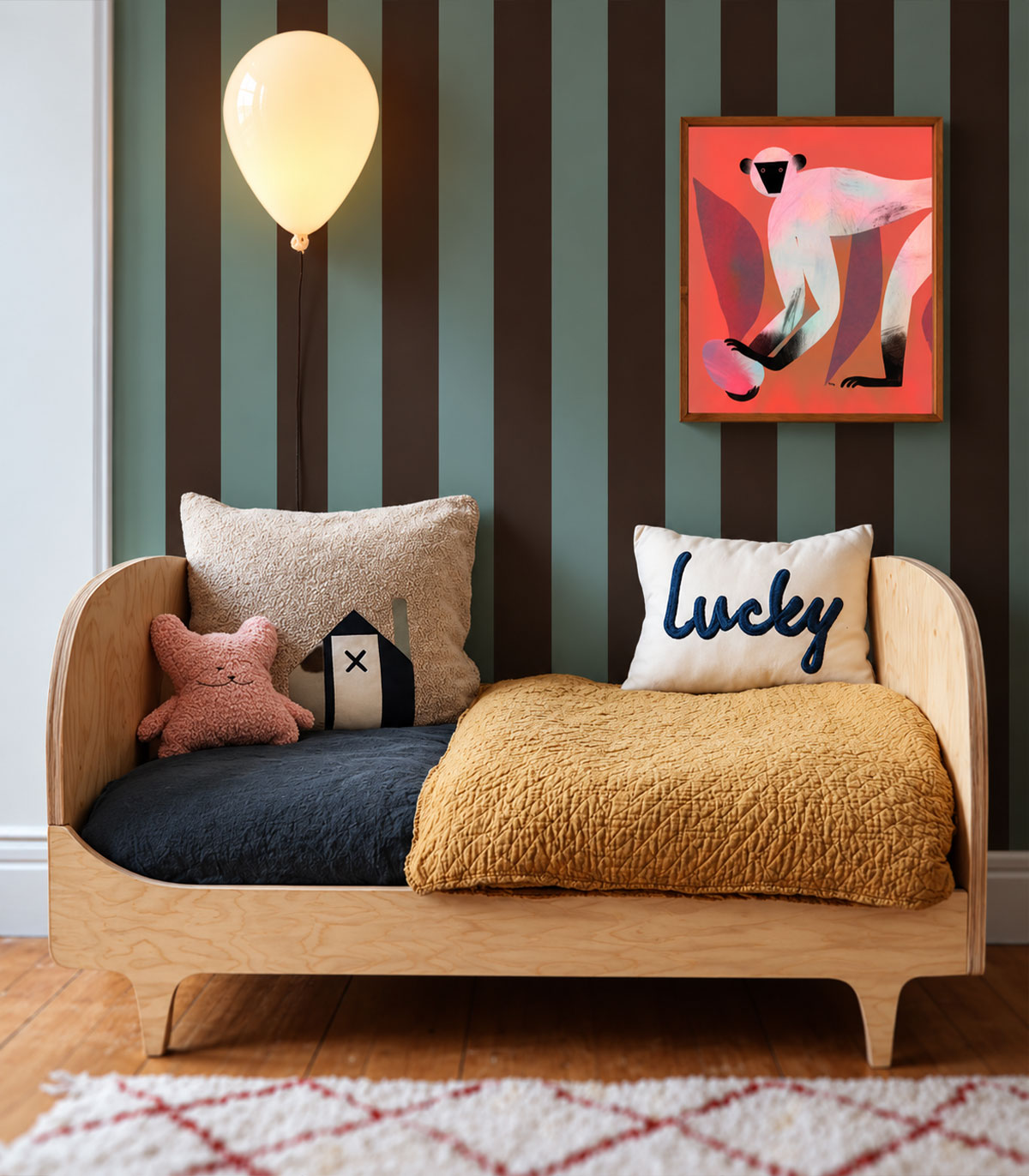 Tapeta Wide Stripe Mint Chocolate