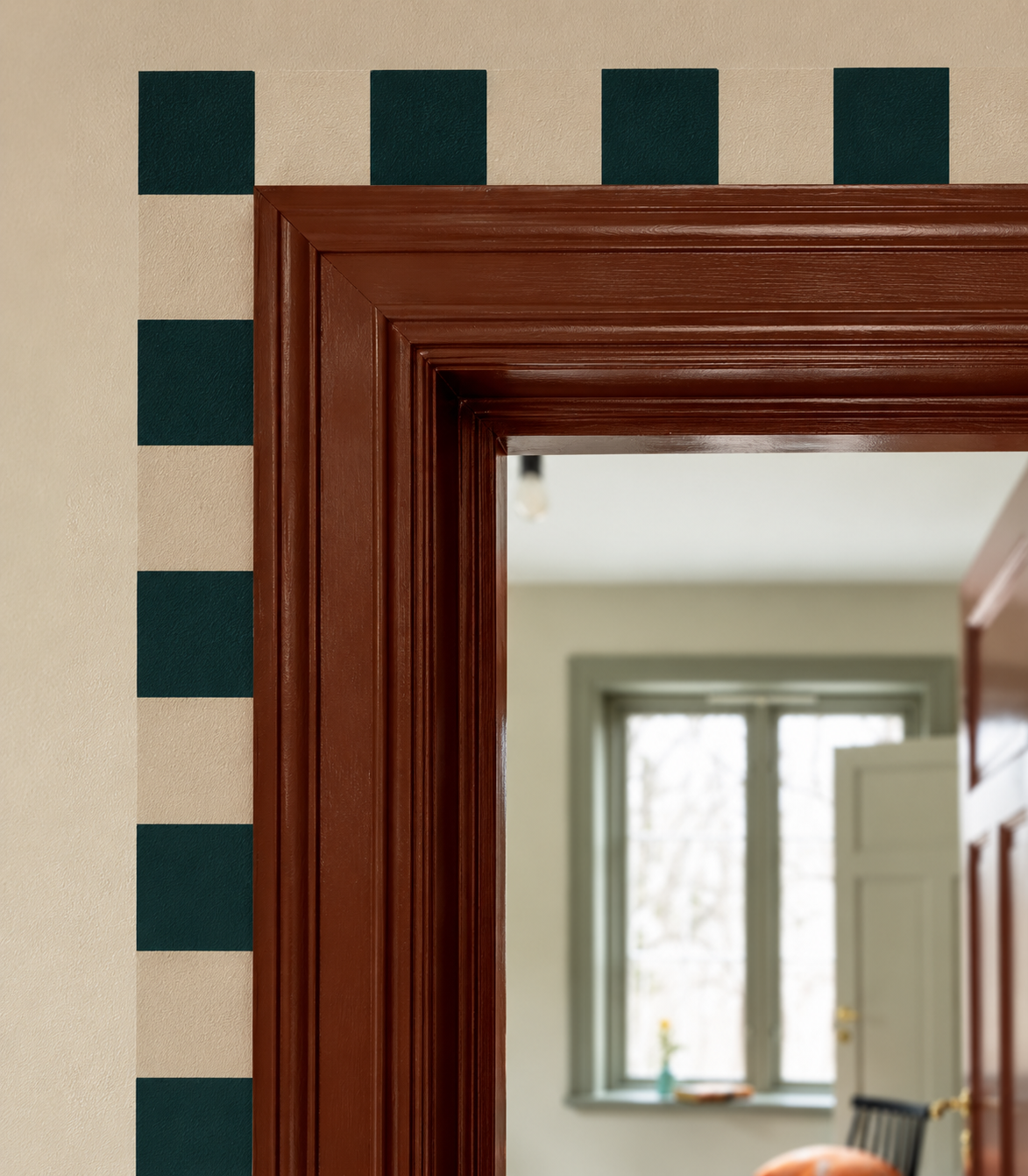 Border Square Deep Teal