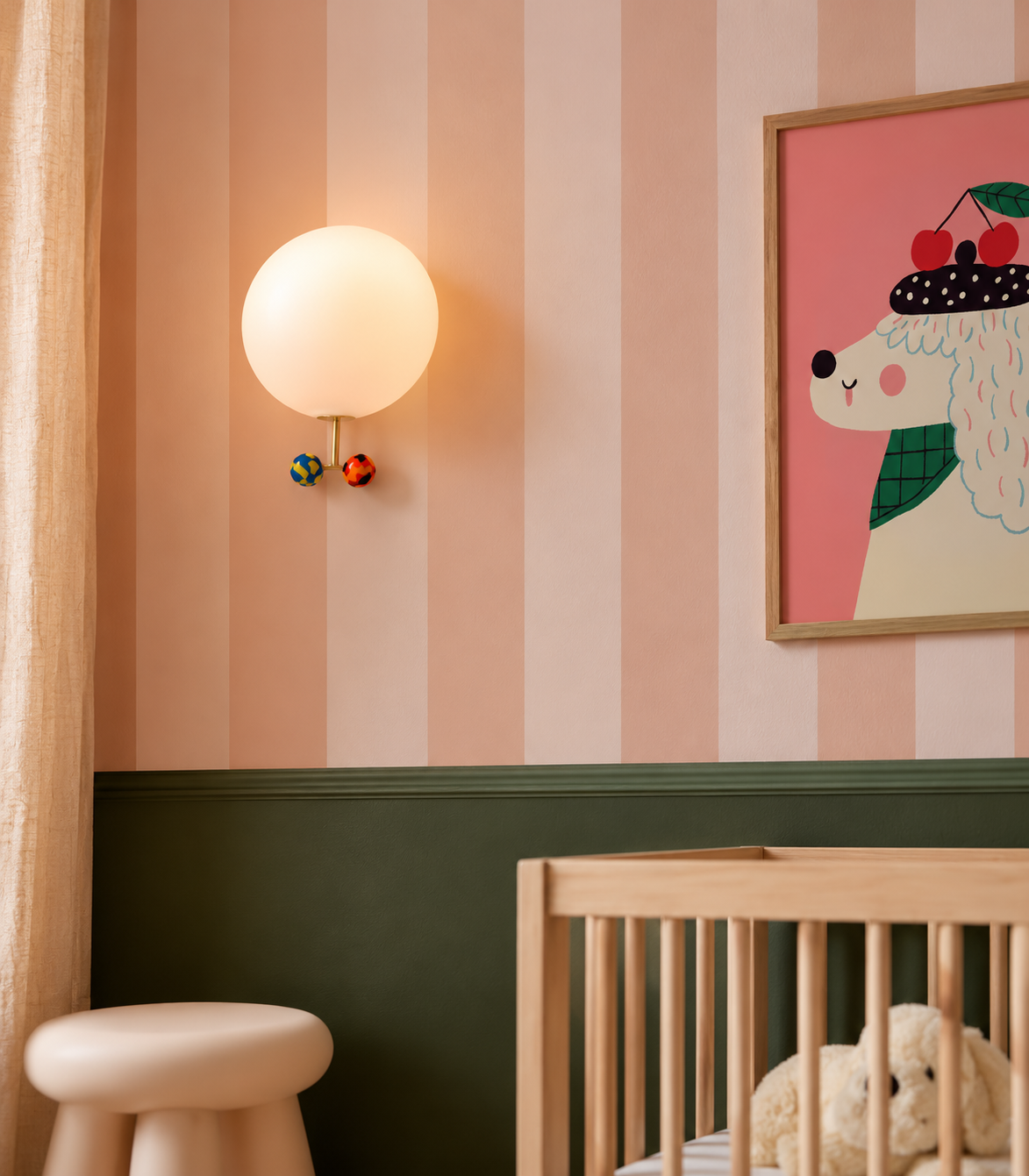 Tapete Wide Stripe Play Soft Peach