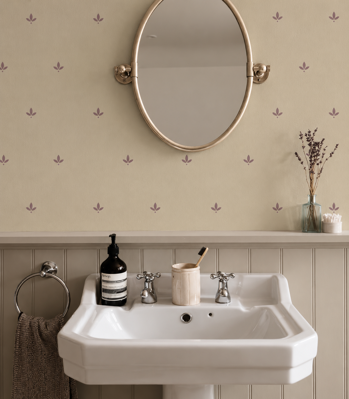 Tapete Tiny Clover Mauve