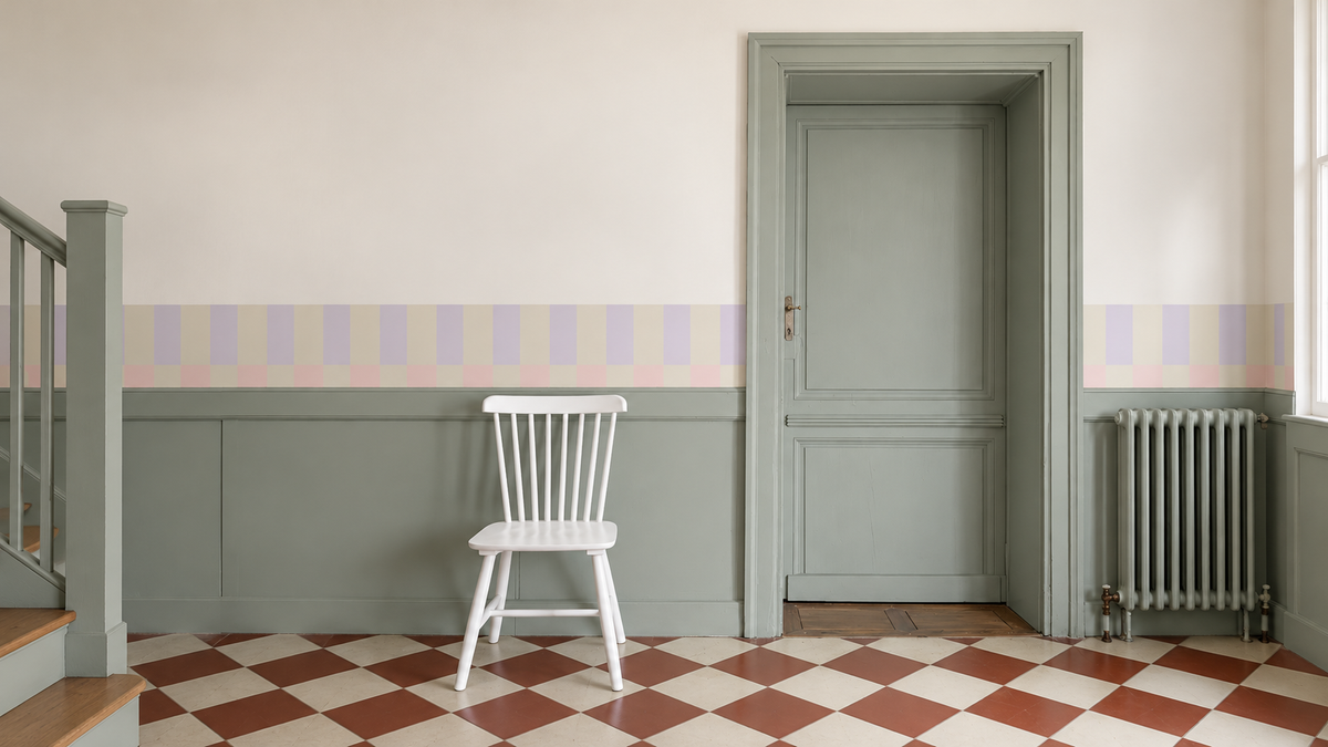 Border Tetris Pale Lilac