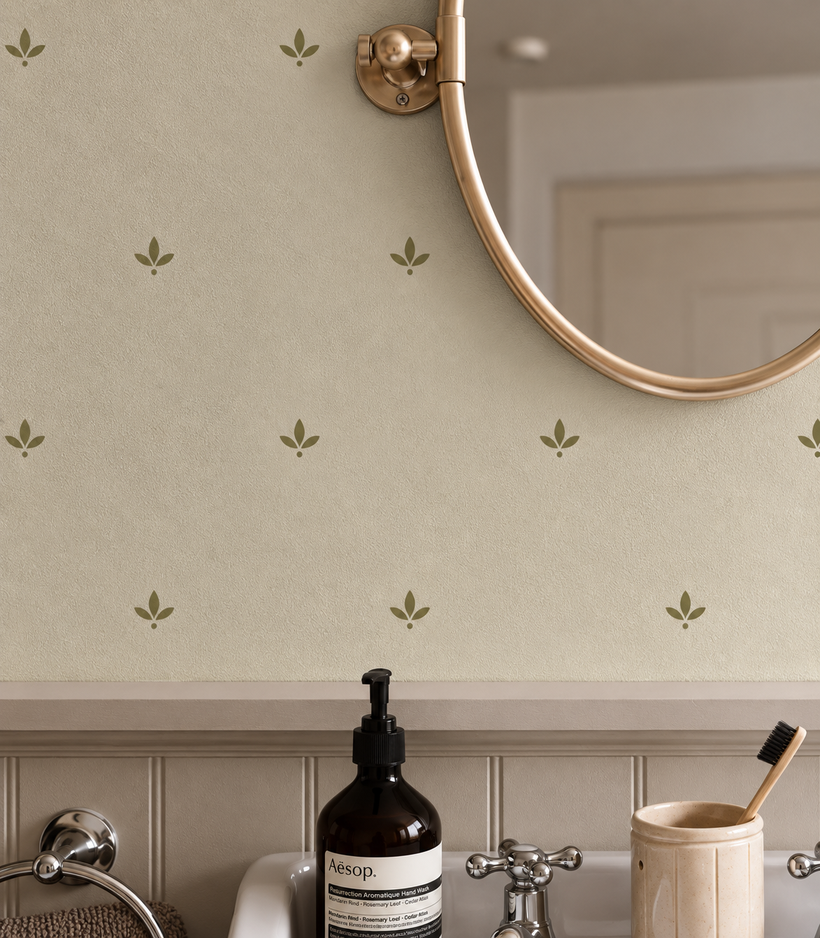 Tapeta Tiny Clover Olive