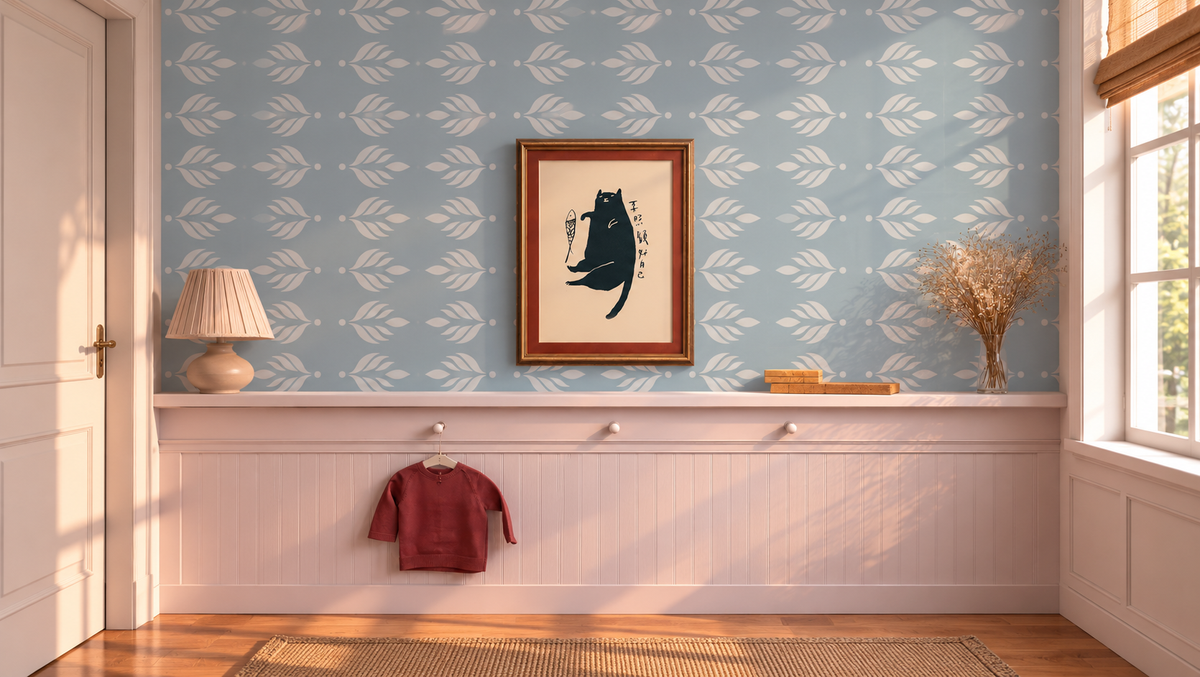 Tapeta Cottage Bloom Dusty Blue