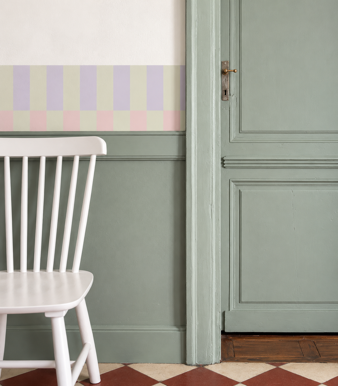 Border Tetris Pale Lilac