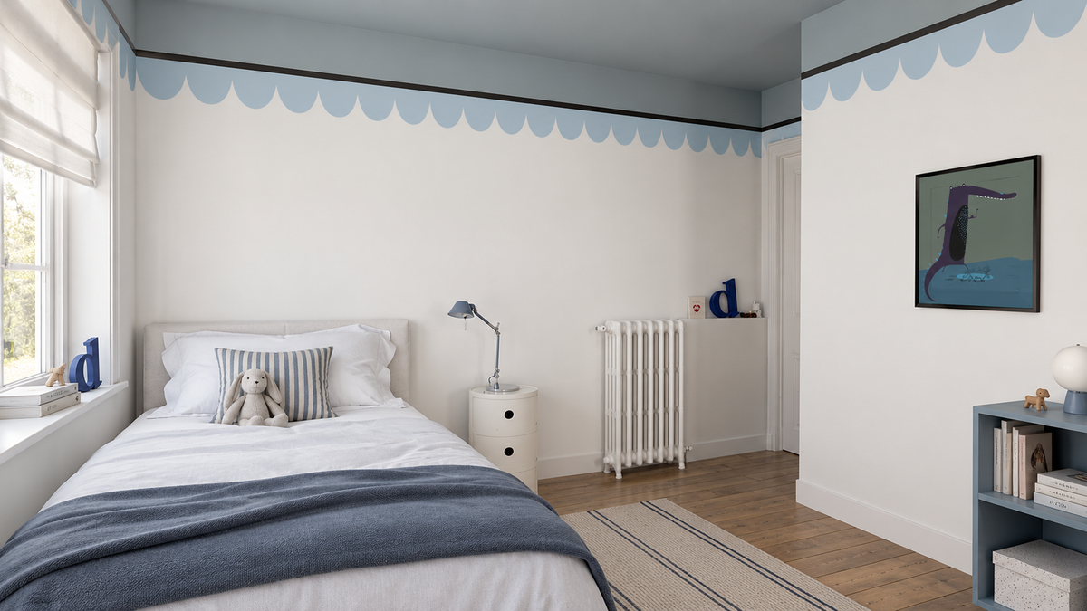 Border Seashell Sky Blue