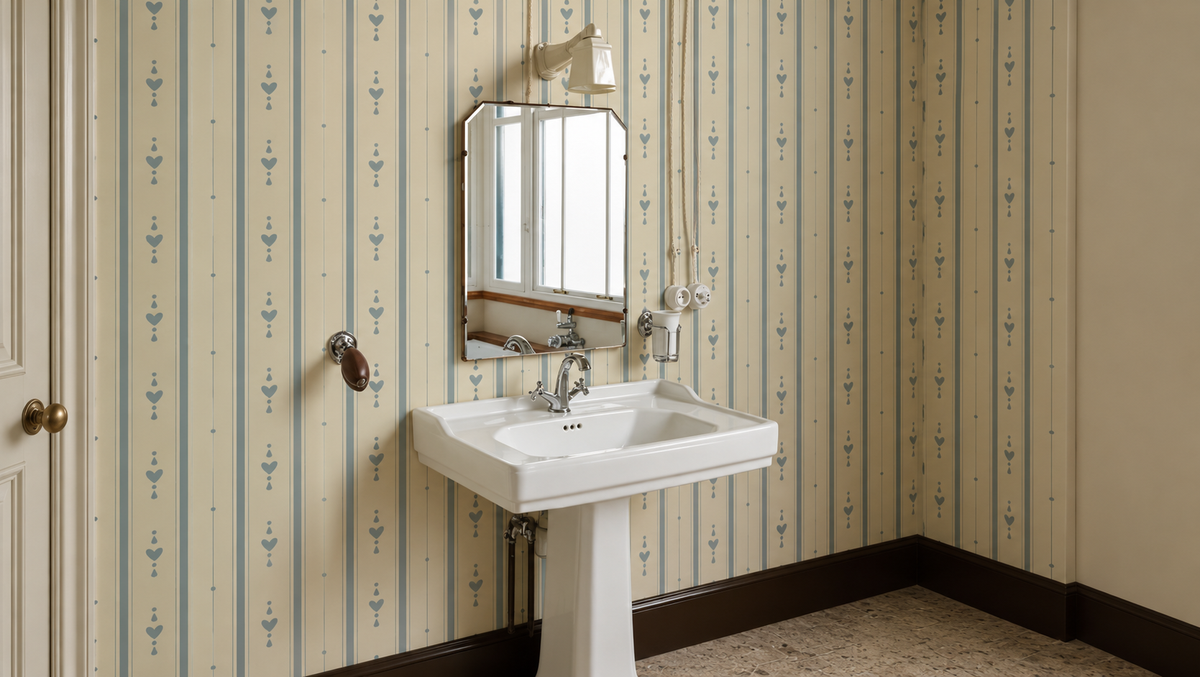 Tapete Cottage Stripe Classic Blue