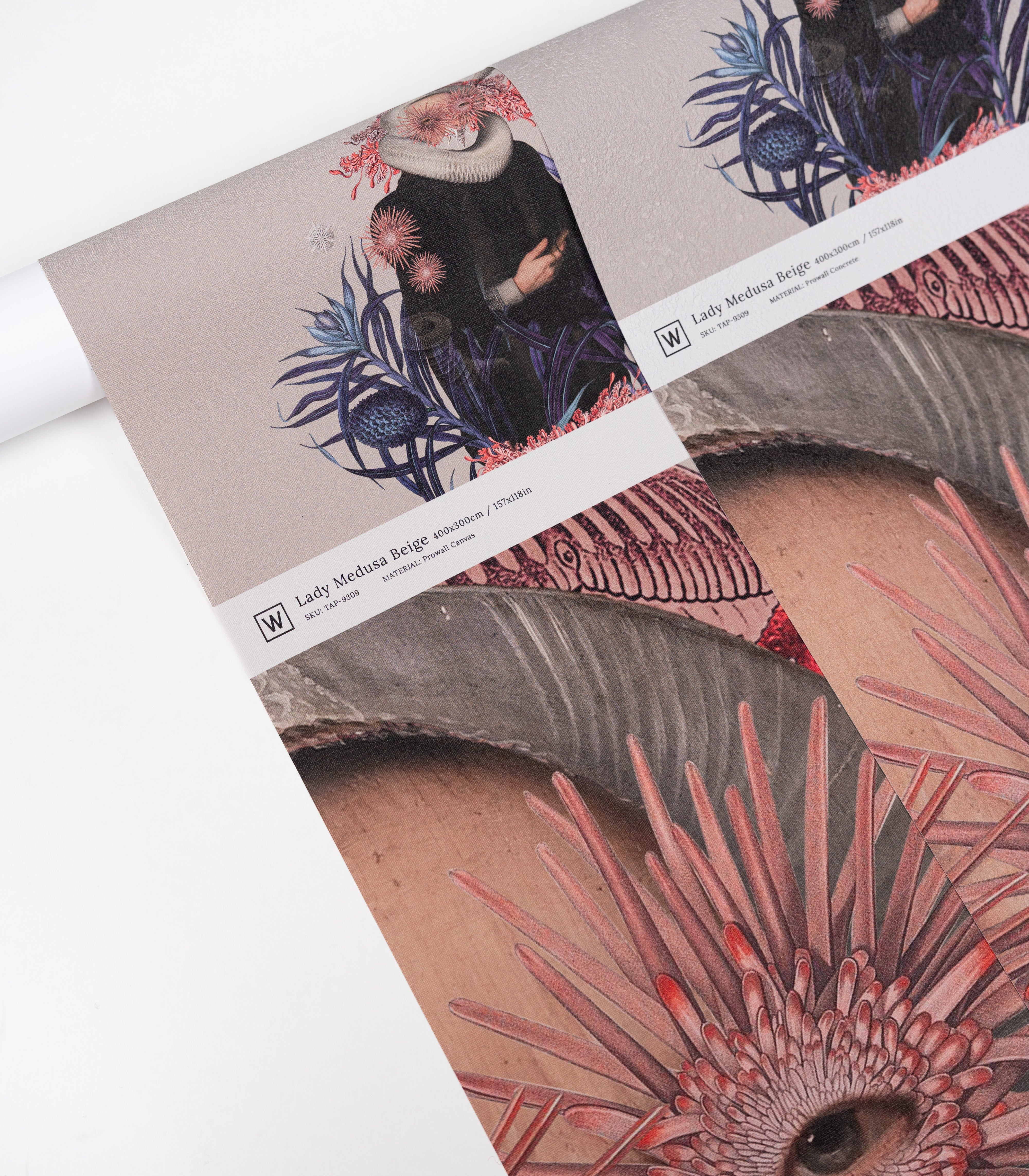 Lady Medusa Beige Wallpaper