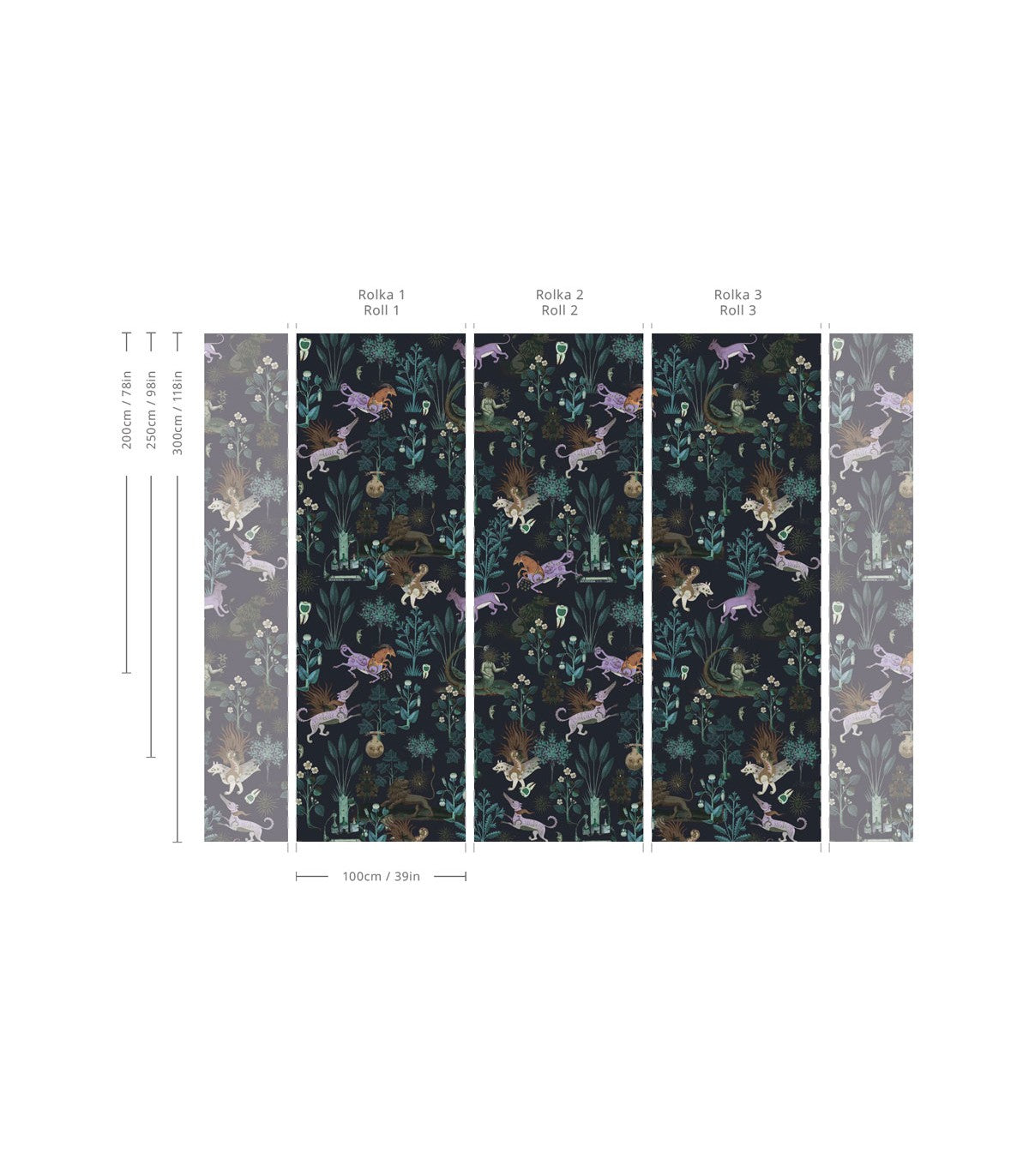 Botanic Beast Purple Wallpaper