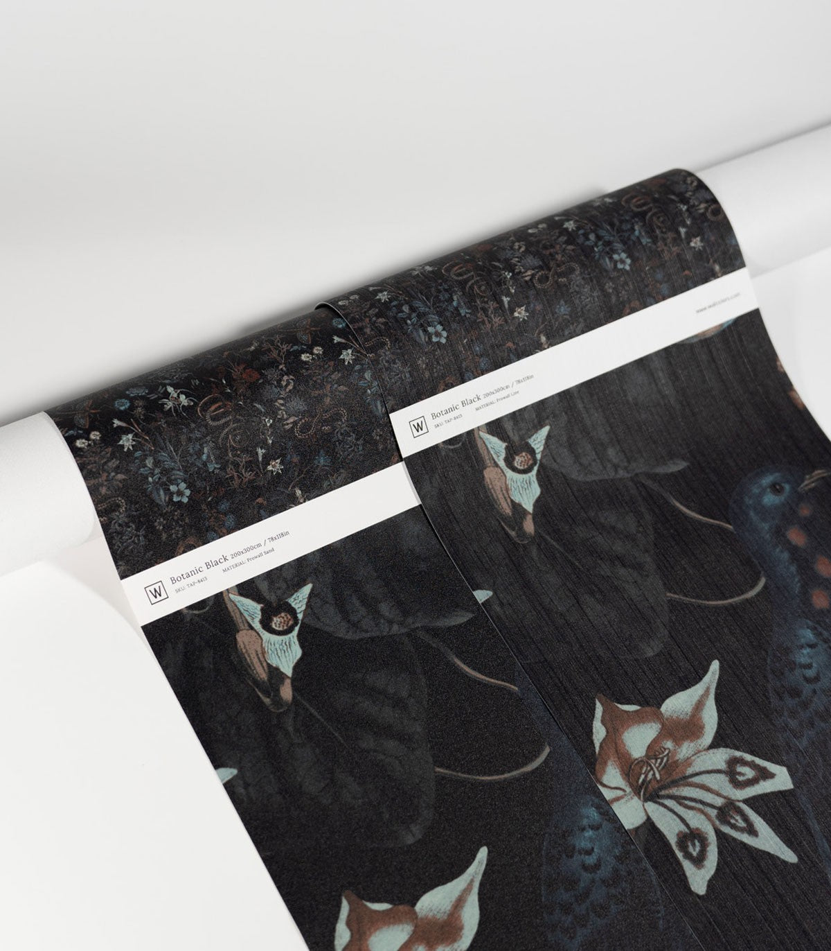 Botanic Black Wallpaper