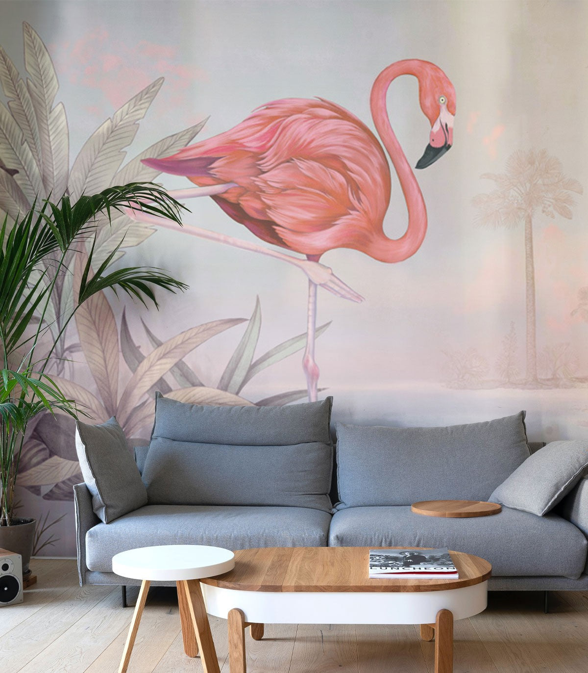 Crimson Flamingo Pink Wallpaper