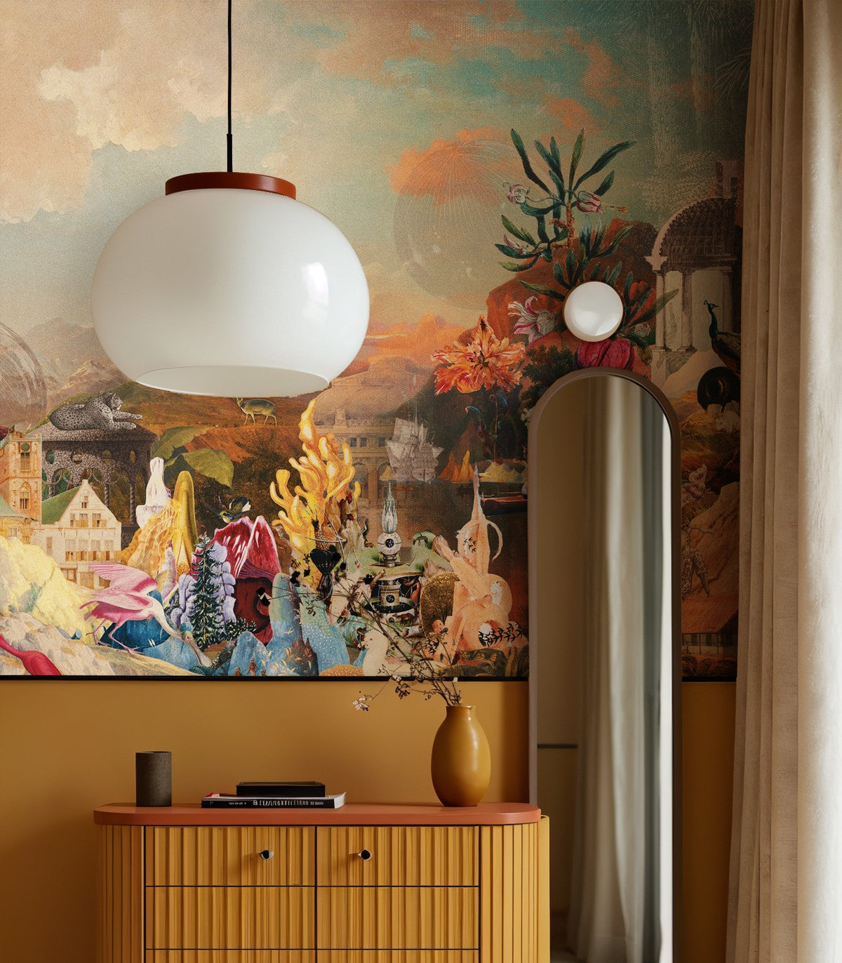 Das surreale Tal Hintergrund